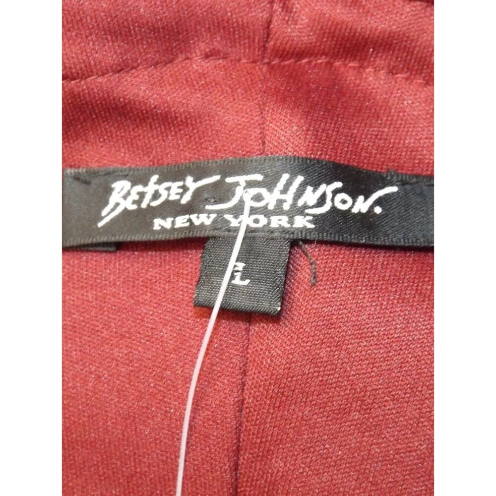 BETSEY JOHNSTON Maxi Dress, L, Dark Red Burnout Velvet, Straps, Back Zip,VINTAGE - Picture 7 of 12